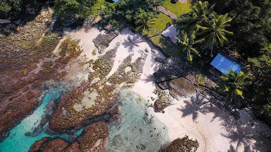 Foto drone pantai bakaro