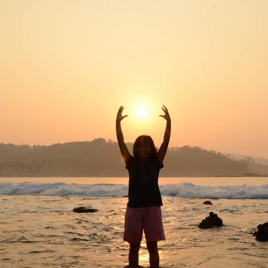 Sunset pantai karang beureum